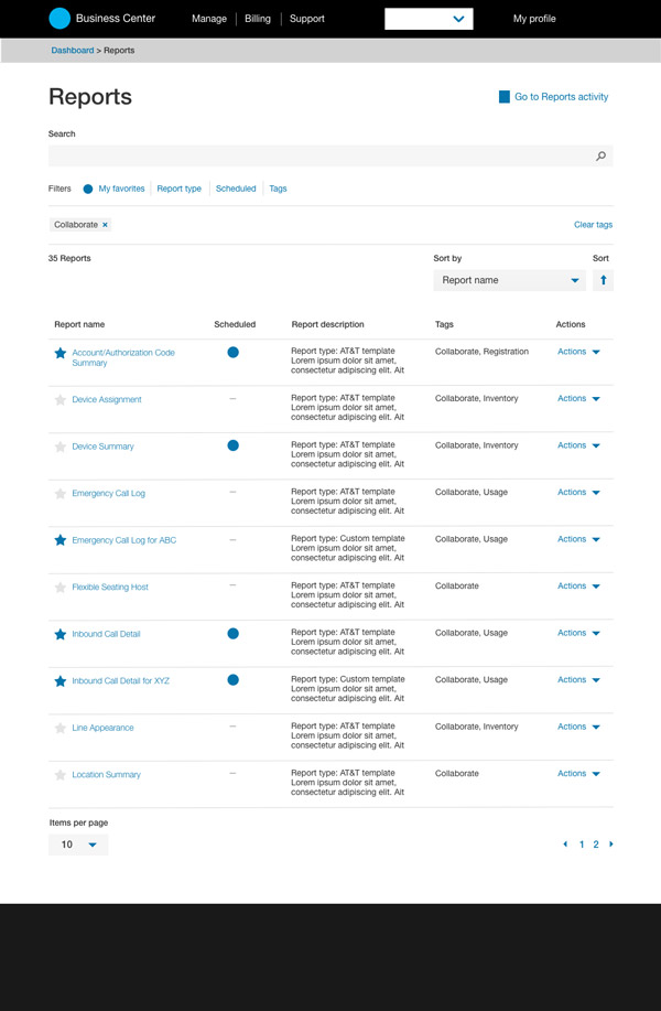 Report details page microwire